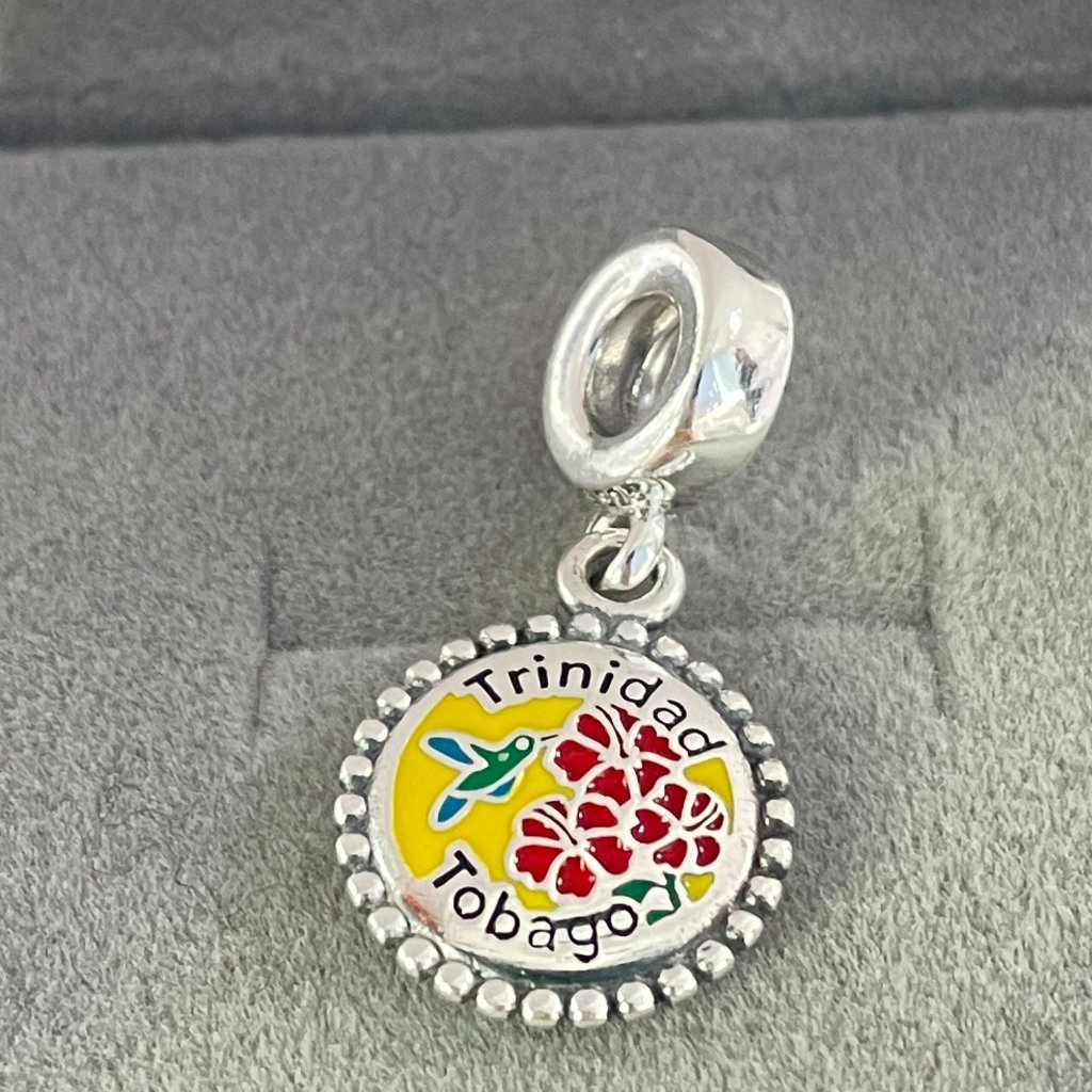 Pandora Trinidad And Tobago Exclusive Dangle Charm Bird Of Paradise Island Beach